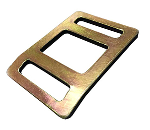 A Gold Colour Flat Stamped Metal Buckles