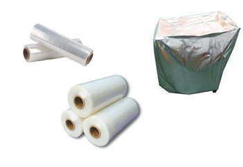 Reinforced Aluminium Foil, Two Rolls Of Shrink Wrap, Three Rolls Of Stretch Film Stacked