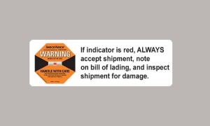 Alert Sticker To Deter Mishandling And Indicate When Product Has Been Exposed To Impact During Transit