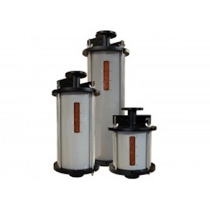 Three V, W, X, Y & Z Transformer Breathers Of Different Sizes Filled With Silica Gel Desiccant